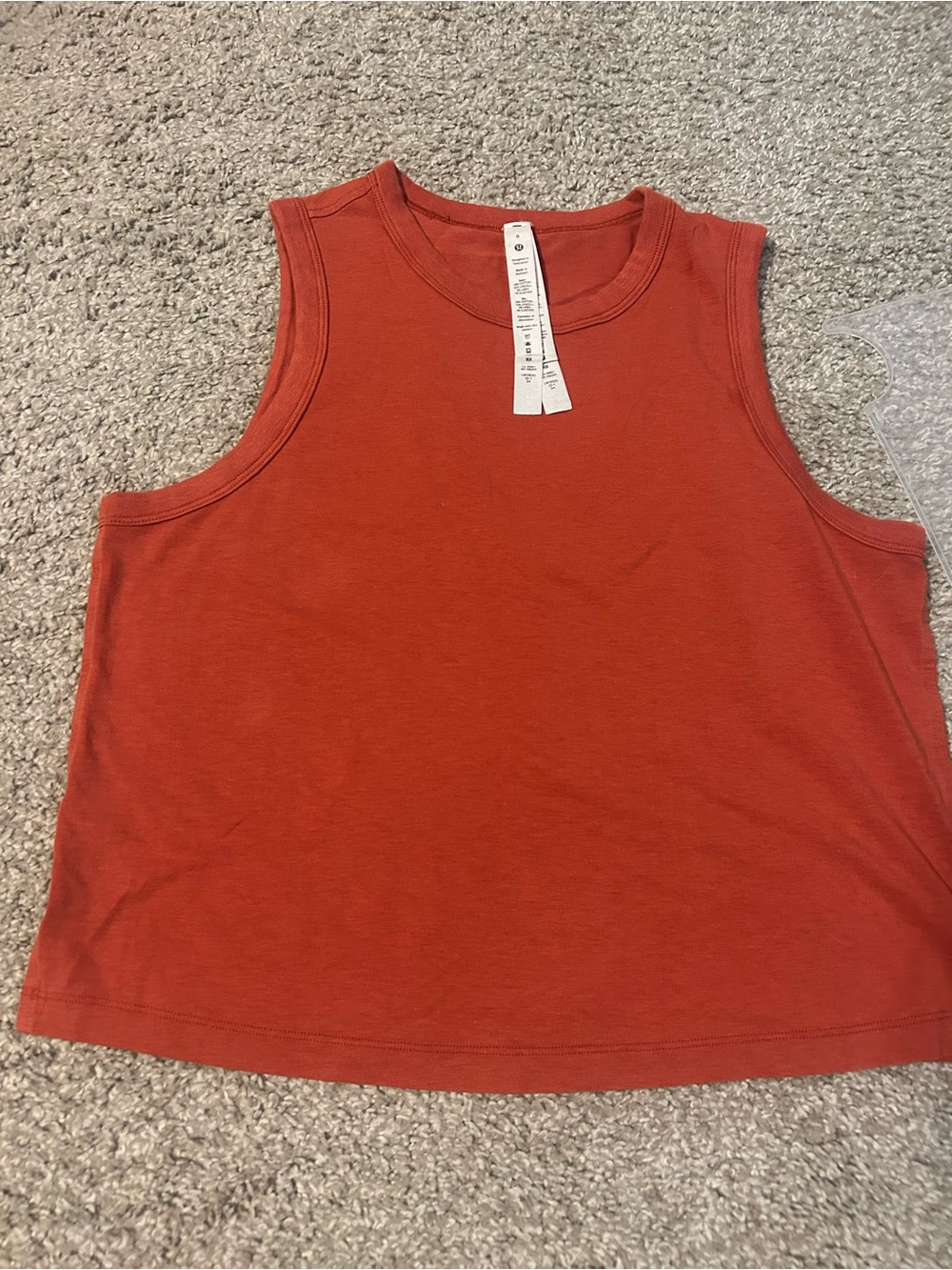 lululemon athletica Sleeveless Cropped Tank - Rust Orange